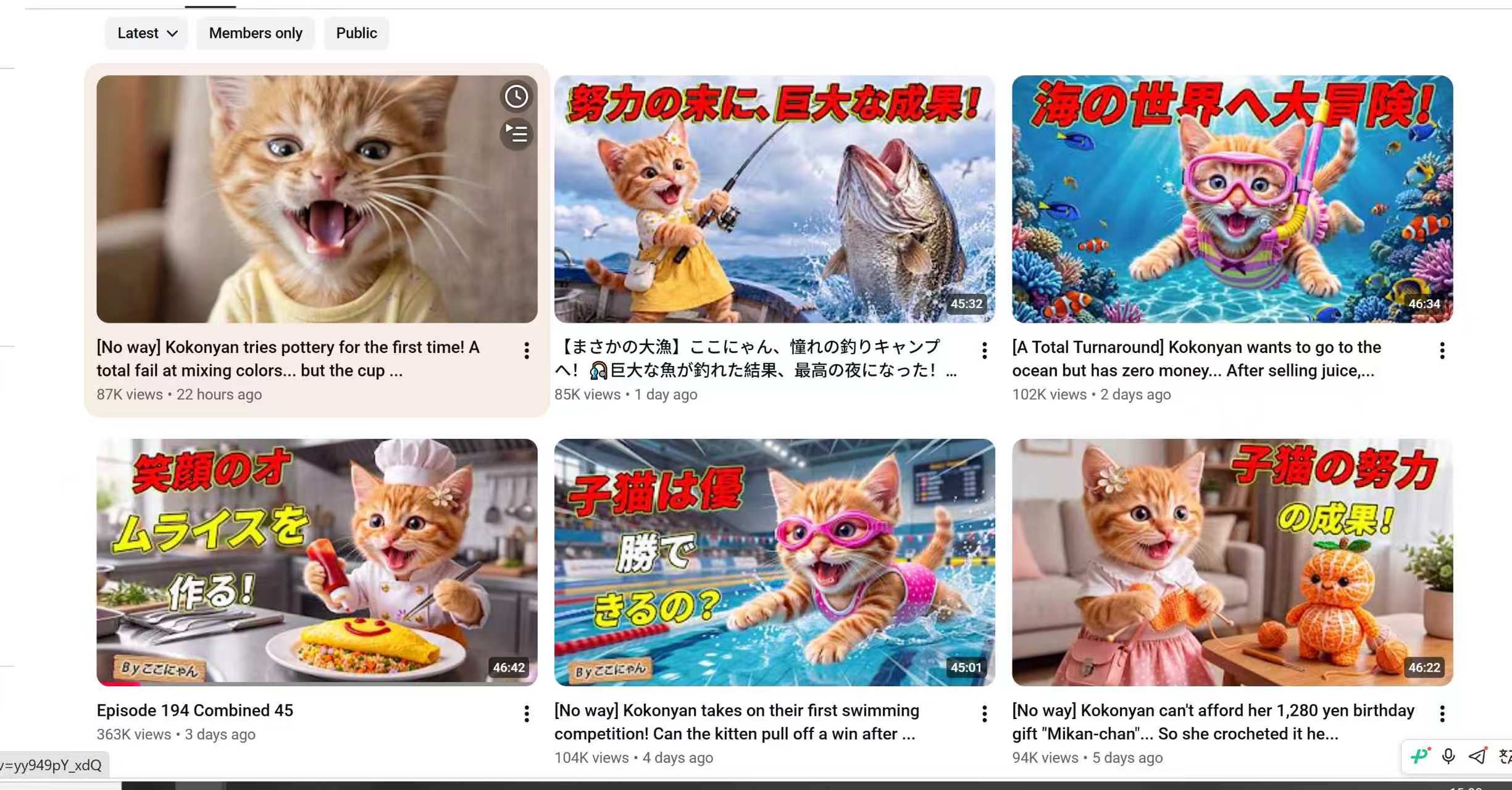 Long-form AI kitten channel case study